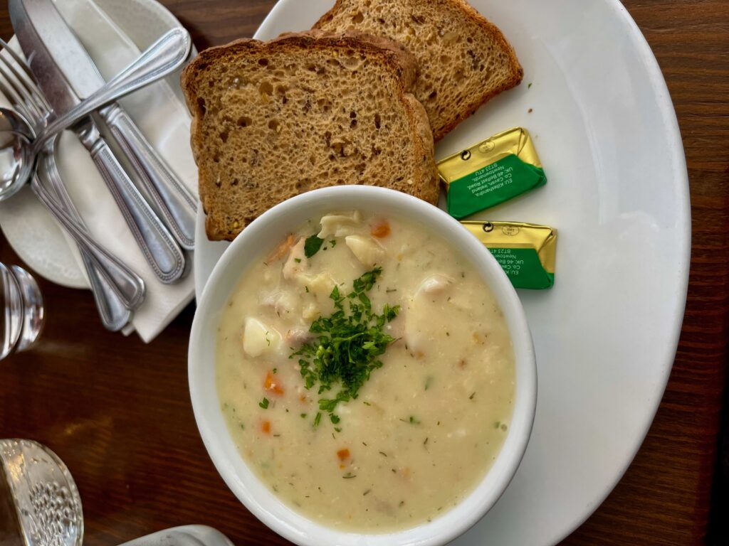 Fish chowder in Ireland