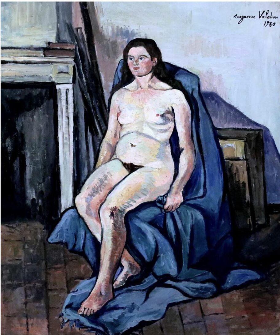 Seated nude brunette woman Valadon